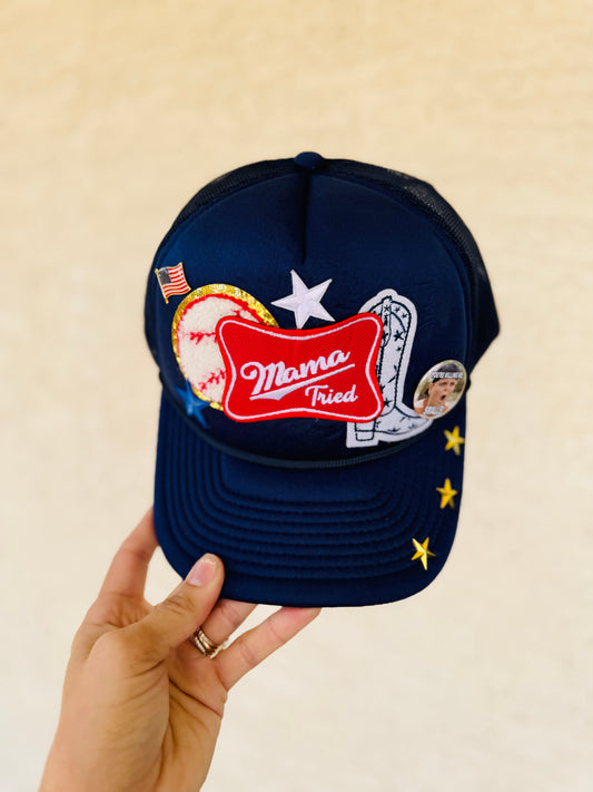 CM CO. Mama tried baseball Trucker