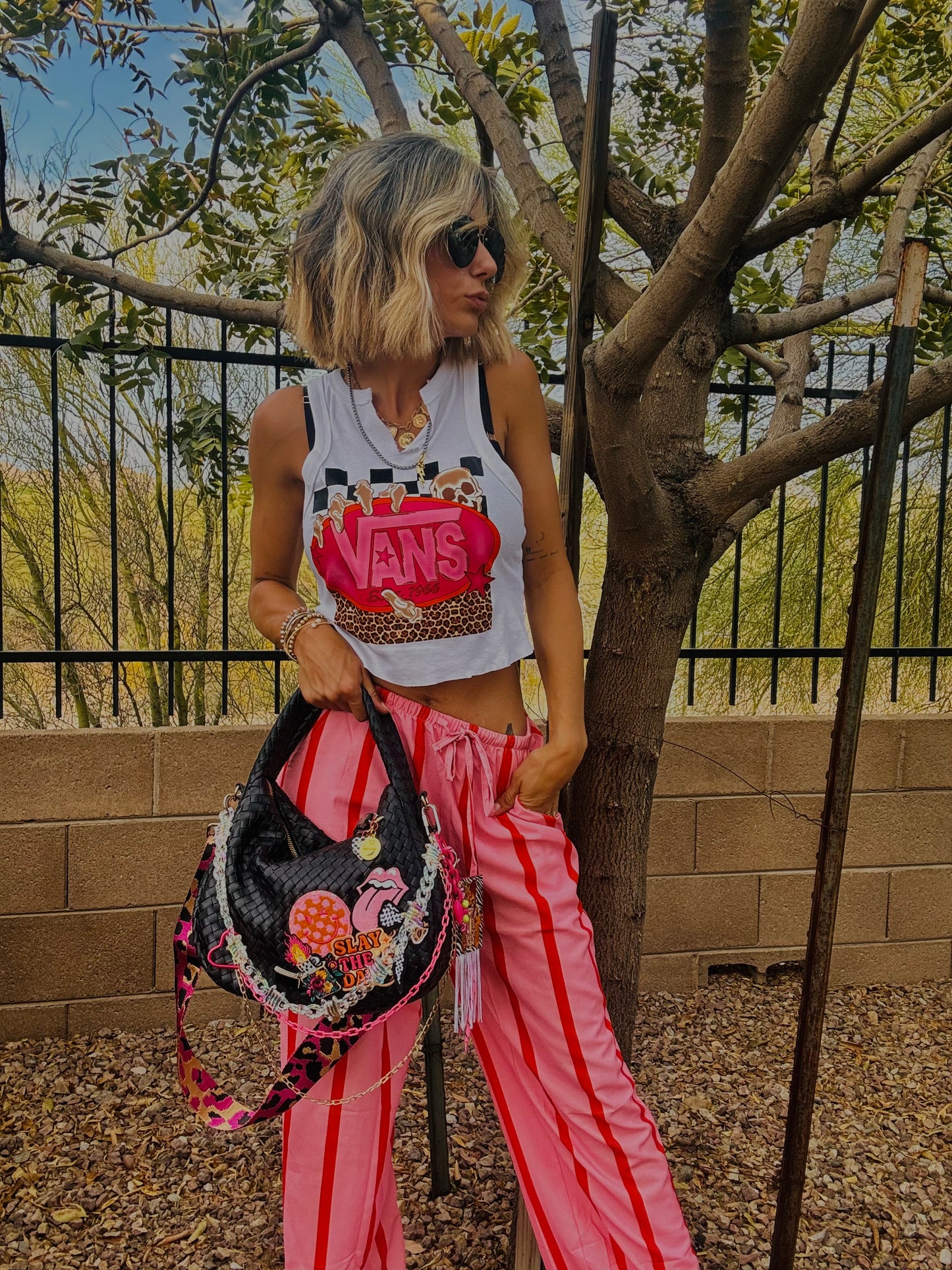 CO-  slay the day pink neon baddie  + CHANDLER BAG* comes with 2 straps worn 3 ways