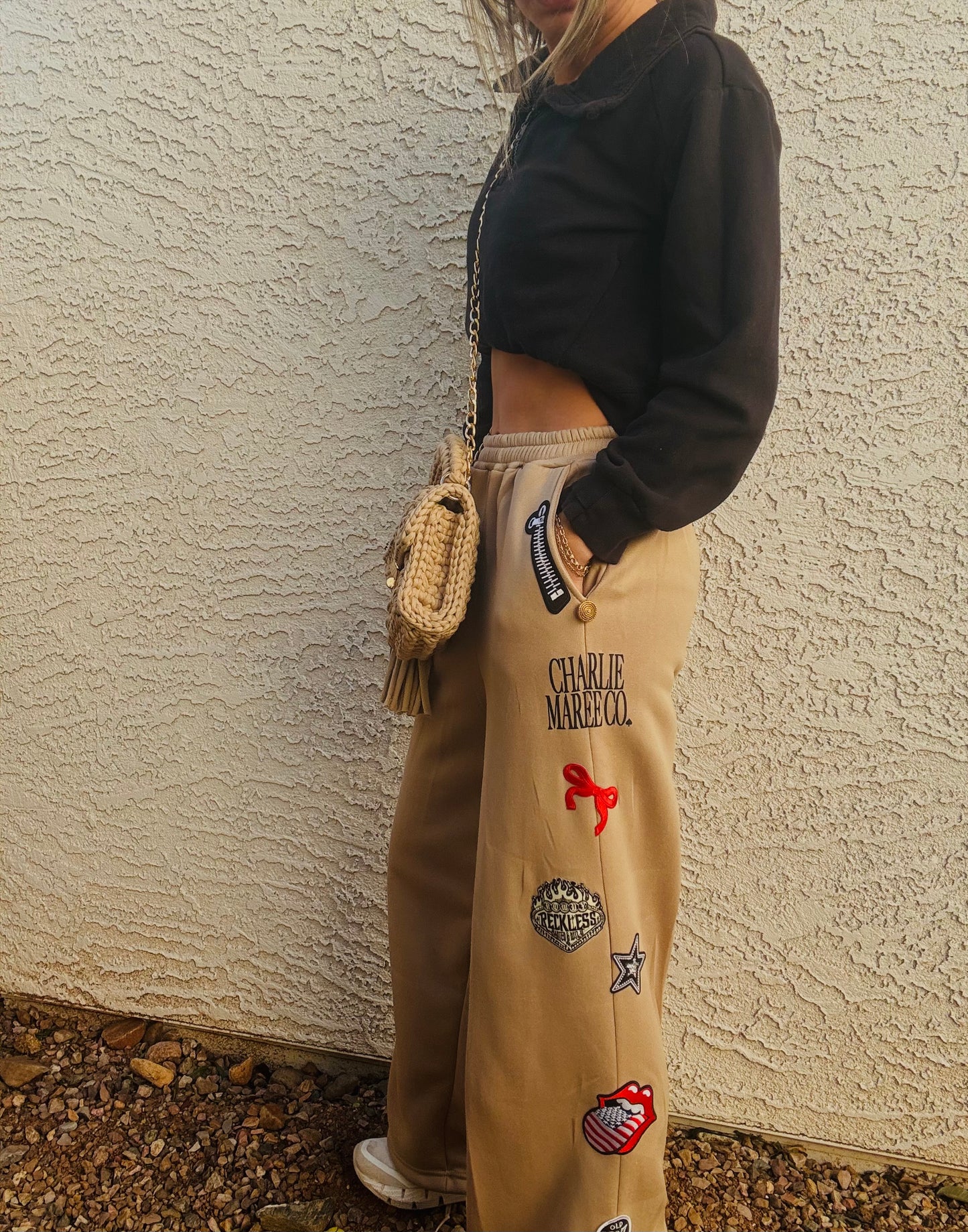 BBH-Button Betty Sweatpants- 2 TAN