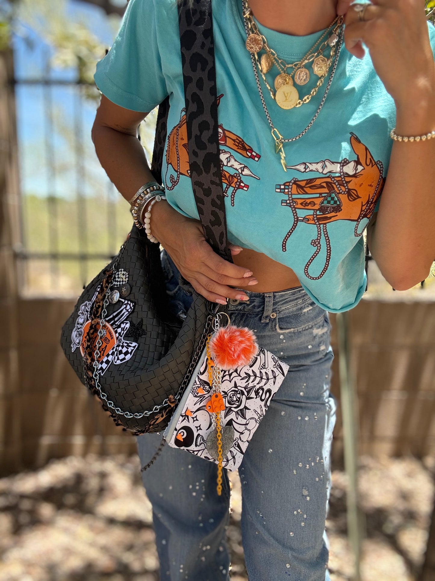 SAT-grey chaos mama rad and reckless + CHANDLER BAG* comes with 2 straps worn 3 ways