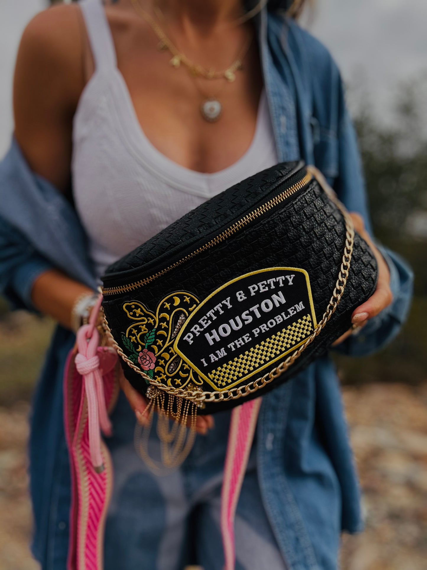 NY-pretty and Petty Houston I’m the problem +PHOENIX BAG