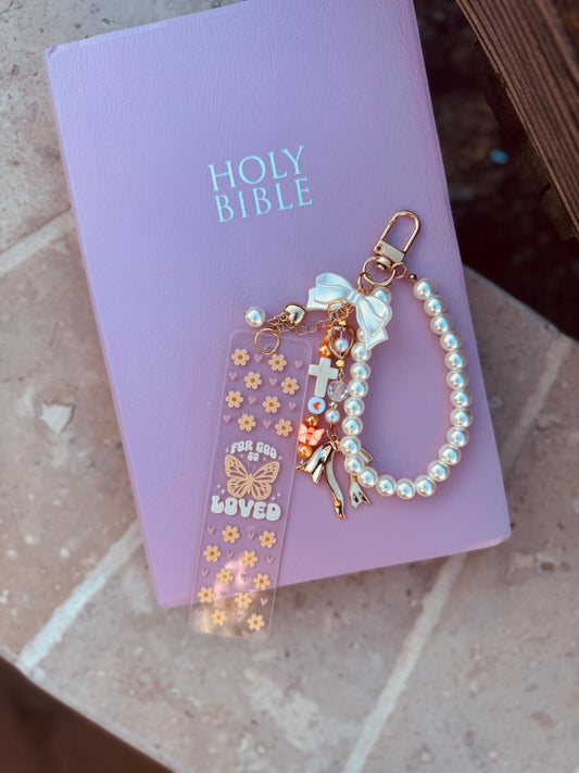 BBC-BIBLE VERSE +hand beaded+ for God so loved 1