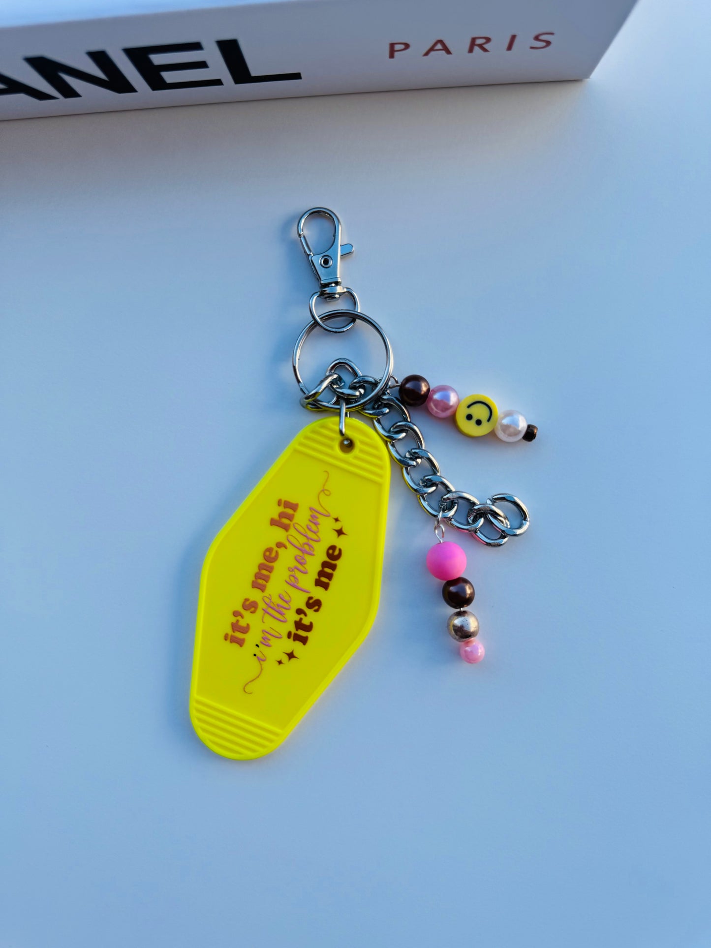 Hand beaded hotel keychain 4
