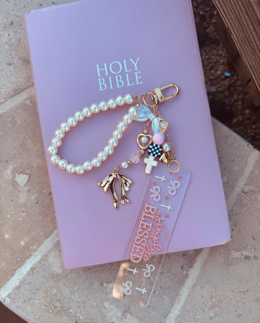 BBC-BIBLE VERSE +hand beaded+ simply blessed 1