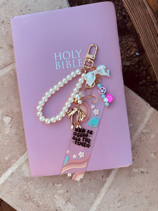 BBC-BIBLE VERSE +hand beaded+ god is good all the time 1