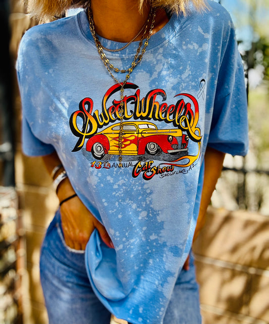 TEE-hot rod, baddie- DAD TEE LARGE CUT SEEM BOTTOM