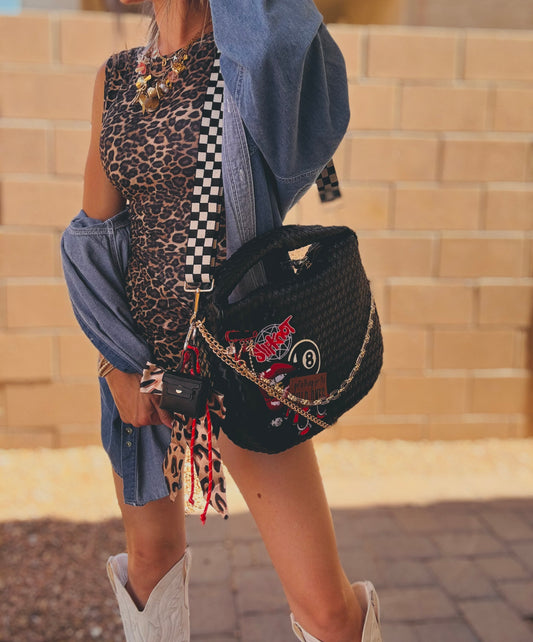 LF-bad ass band babe+ wild ones black bag   *CHANDLER BAG**