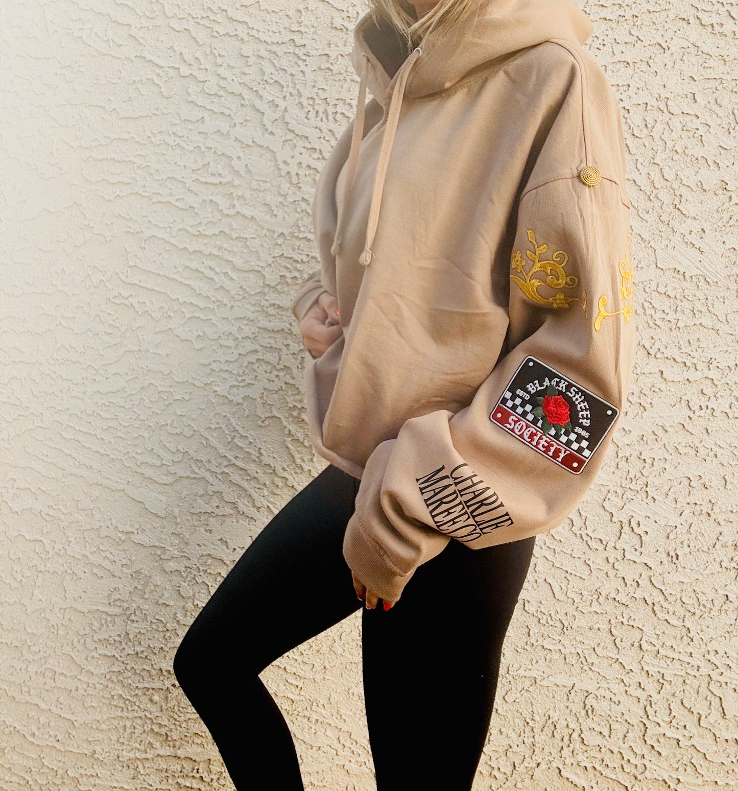 BBH-Betty Button Hoodie-black sheep babe