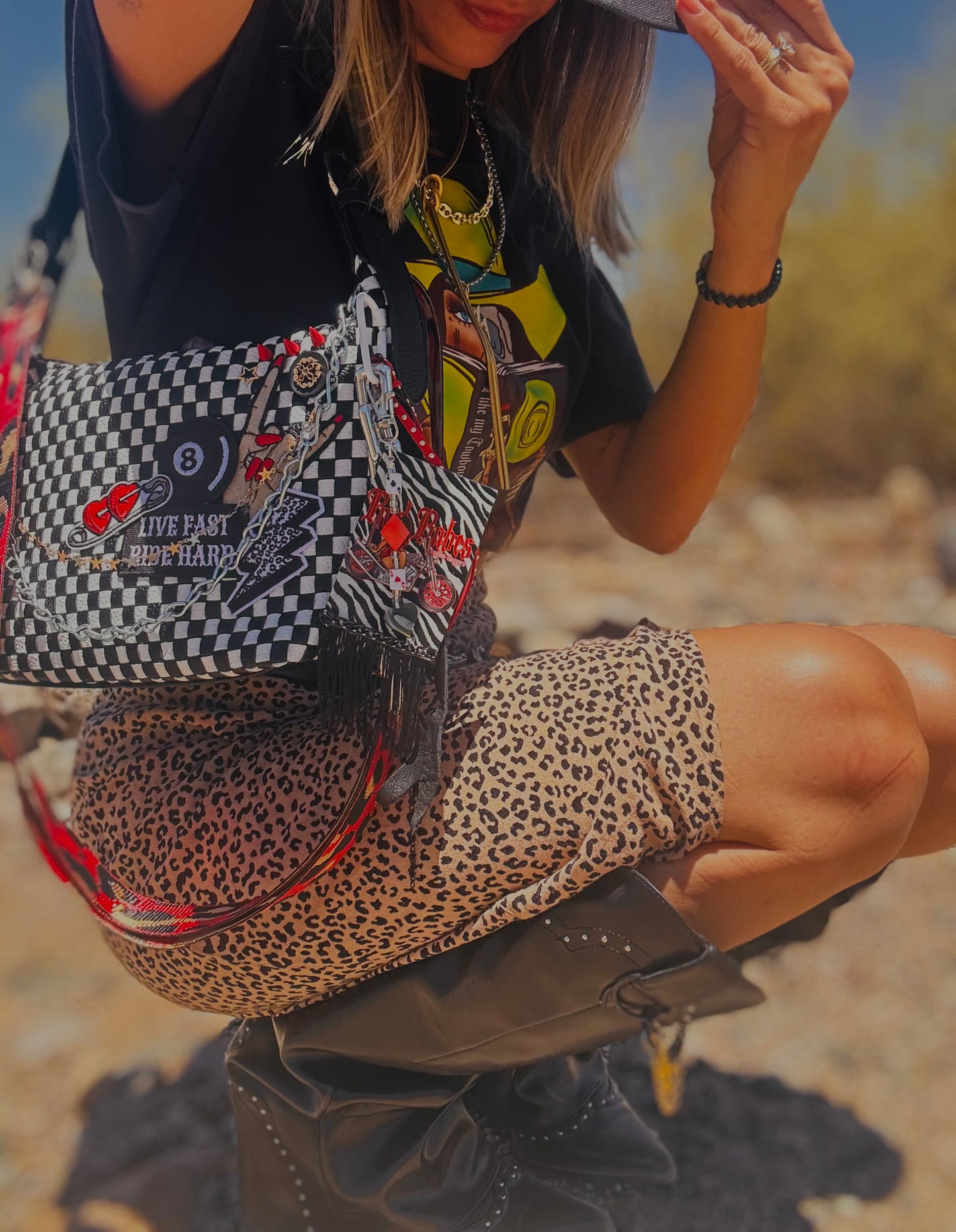 CO- TAD BABES BIKER+** THE SAN TAN BAG  **3 STRAPS INCLUDED